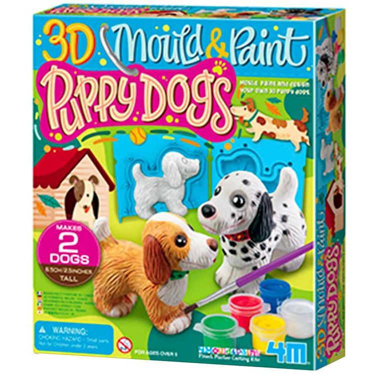 Dark Cyan 4M 3D Mould And Paint Puppy Dogs 04784 HALSON ENTERPRISE FH417.jpg Educational Toys