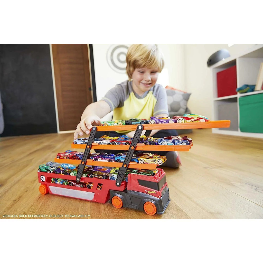 Hot Wheels Mega Red Hauler 50th