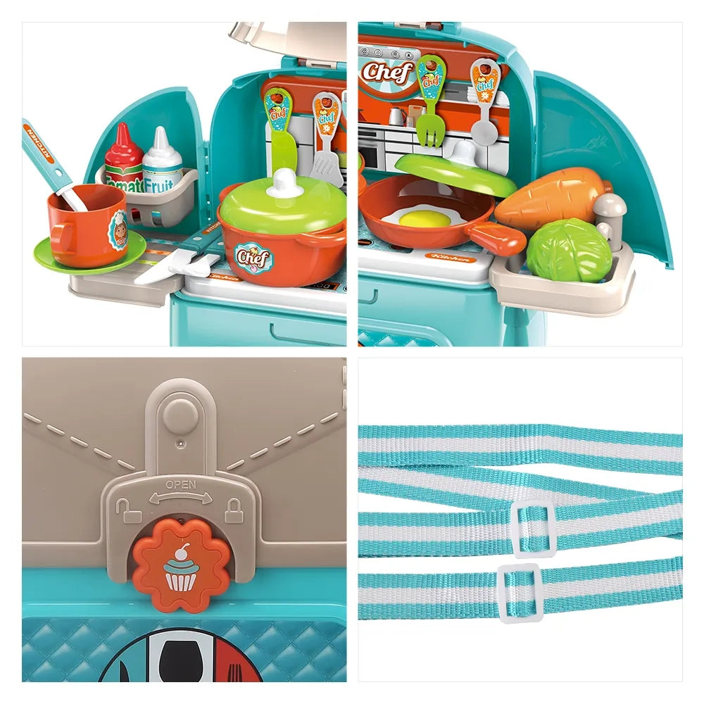 Gray Kitchen Little Chef Set for Kids | 2-in-1 Cooking Playset & Backpack | Pretend Play Kitchen Toy for Boys & Girls Ages 3+ HALSON ENTERPRISE H5dfec74401e041fda4089a5d1245c1c7S_aa03bfe8-7877-4891-802a-51fdadcefa78.jpg Action Figures and Play Sets