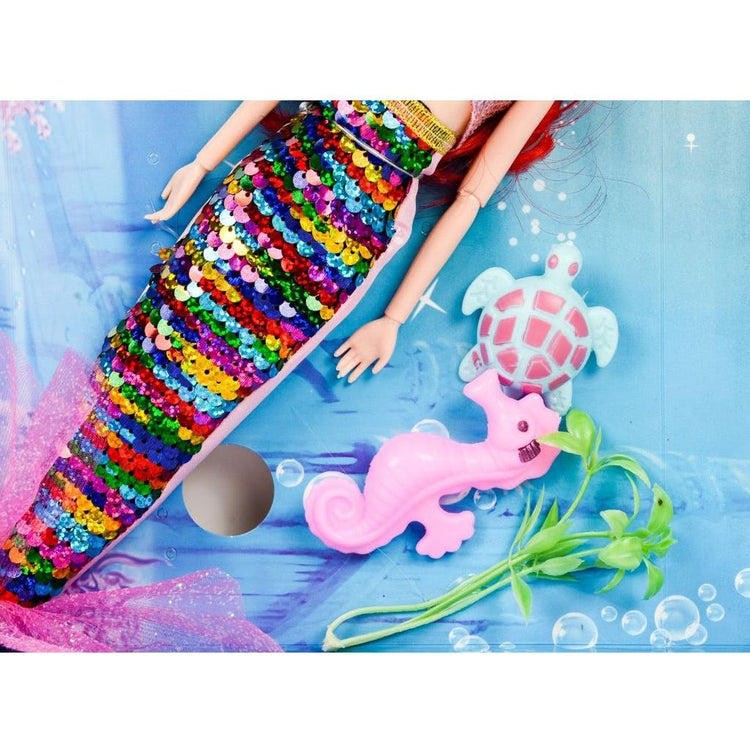 Sky Blue Mermaid Sea Grass Turtle Doll for Underwater Friend Playtime HALSON ENTERPRISE MermaidSeaGrassTurtleDoll_3.jpg Dolls and Playsets