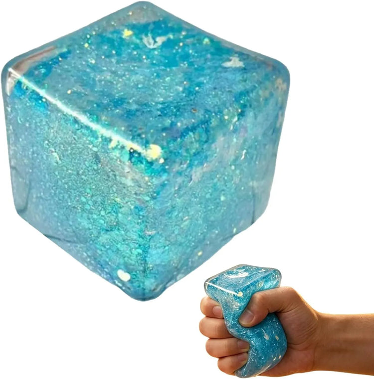 White Smoke Needoh Nice Cube Blue Glitter HALSON ENTERPRISE NeeDoh-Nice-Cube-Glitter-and-Glow-Squishy-Fidget-Toy-Blue.webp Arts and Crafts