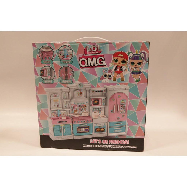 Rosy Brown OMG Modern Kitchen With Sink for Trendy Cooking Roleplay Toyzoona OmgMordenKitchenWithSink.jpg Dolls and Playsets