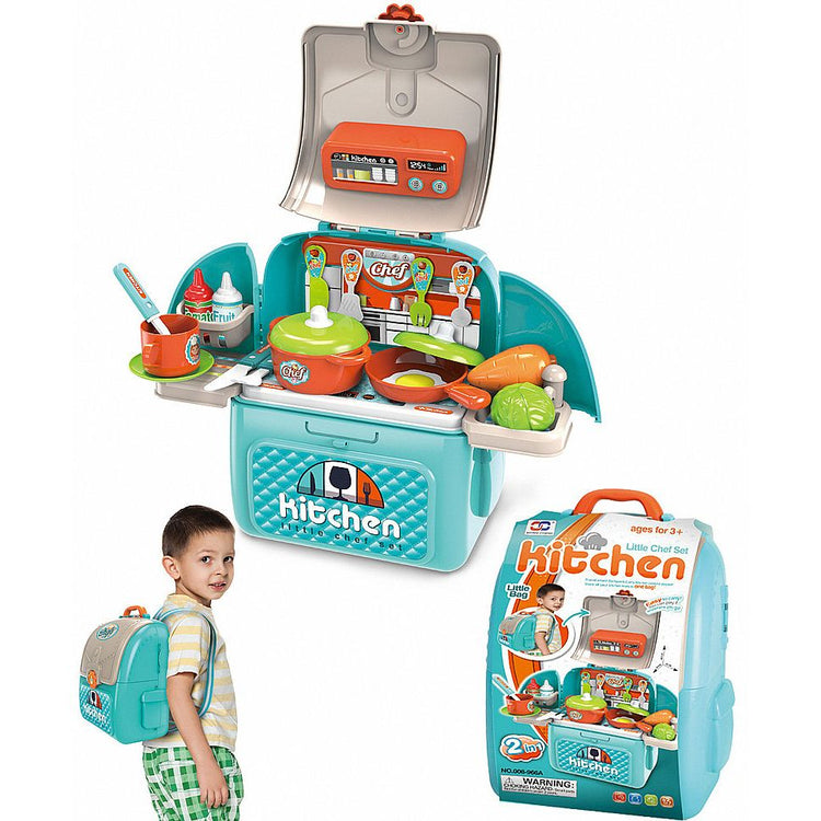 Light Gray Kitchen Little Chef Set for Kids | 2-in-1 Cooking Playset & Backpack | Pretend Play Kitchen Toy for Boys & Girls Ages 3+ HALSON ENTERPRISE PHOTO-2025-10-31-10-52-06_3942b86b-5fc2-448a-8c84-646b1381ca42.jpg Action Figures and Play Sets
