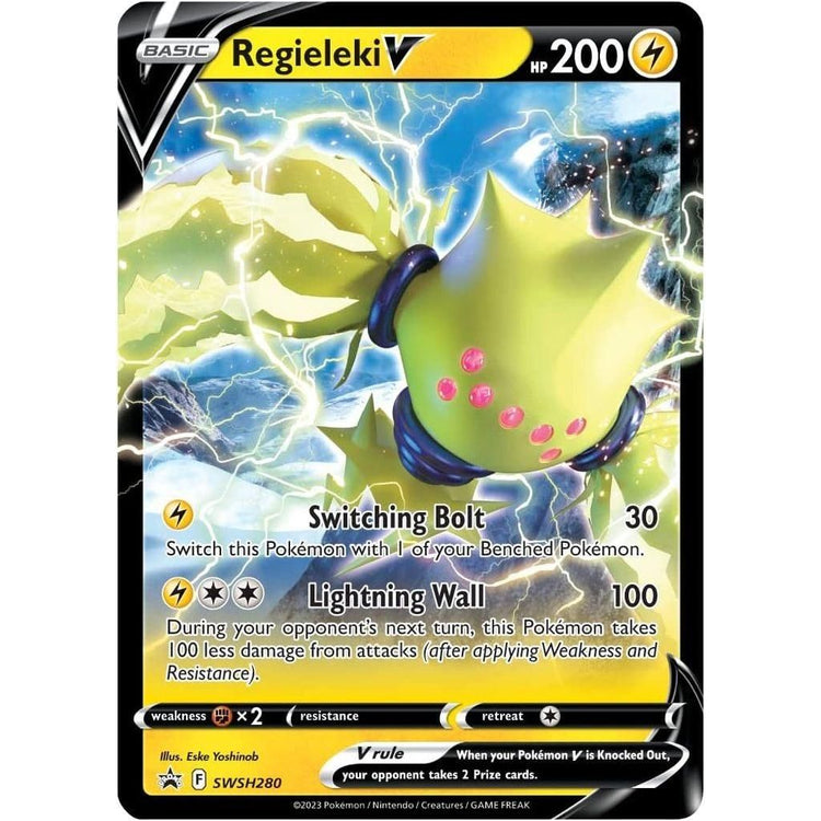Gray Pokémon Crown Zenith Regieleki V Toyzoona PokemonCrownZenithRegielekiV_2.jpg Collectible Trading Cards