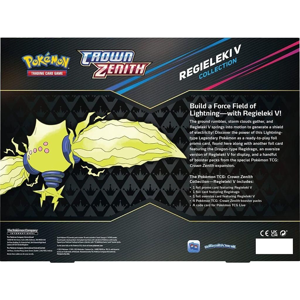 Black Pokémon Crown Zenith Regieleki V Toyzoona PokemonCrownZenithRegielekiV_3.jpg Collectible Trading Cards
