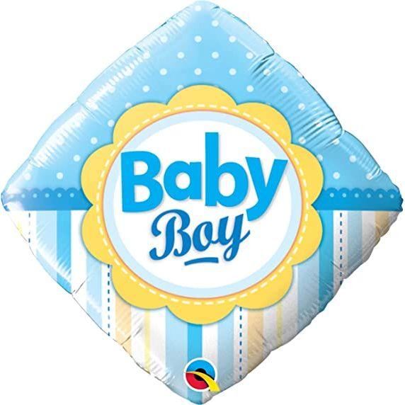 Light Gray Qualatex Baby Boy Square 14637 Balloon – Cute Baby Shower Decoration Toyzoona QualatexBabyBoySquare14637Balloon.jpg Gift, Party Goods & Wrapping Paper