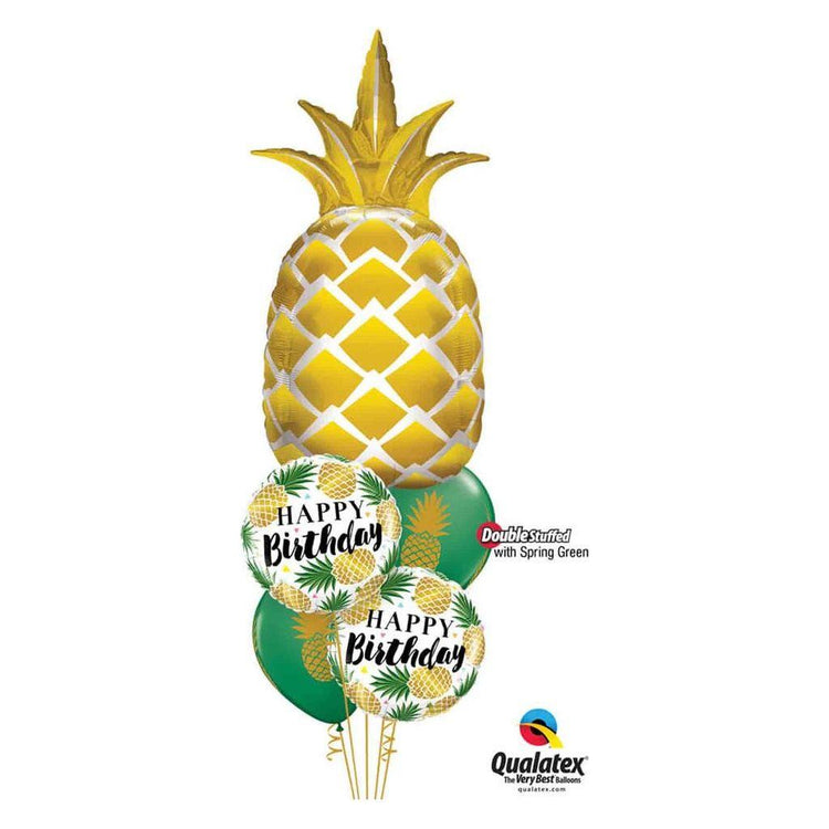 Goldenrod Qualatex Gold Pineapple 57362 Balloon – Tropical Theme Balloon for Summer Fun Toyzoona QualatexGoldPineapple57362Balloon.jpg Gift, Party Goods & Wrapping Paper