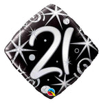 Black Qualatex Happy 21 Black 29998 Balloon – Milestone Birthday Balloon for Kids or Adults Toyzoona QualatexHappy21Black29998Balloon.jpg Gift, Party Goods & Wrapping Paper