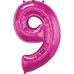 Violet Red Qualatex No 9 Pink 30603 Balloon – Birthday Balloon for Girls Milestone Celebration Toyzoona QualatexNo9Pink30603Balloon.jpg Gift, Party Goods & Wrapping Paper