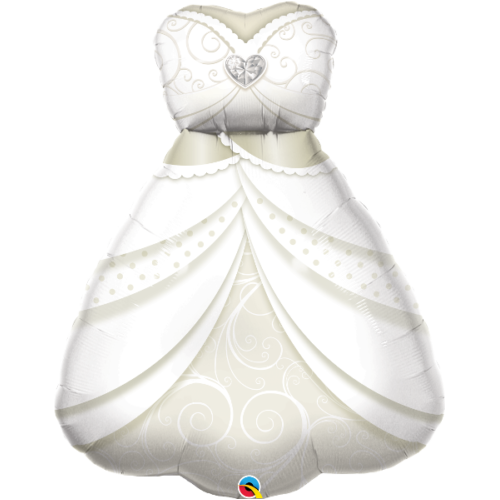 Light Gray Qualatex Silver Dress 57367 Balloon – Stylish Dress Balloon for Girls or Party Décor Toyzoona QualatexSilverDress57367Balloon.png Gift, Party Goods & Wrapping Paper