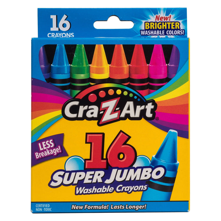 Coral Cra Z Art 16 Super Jumbo Washable Crayon Toyzoona R_b105639b-9860-4129-97f1-983014e2c7a7.jpg Arts and Crafts