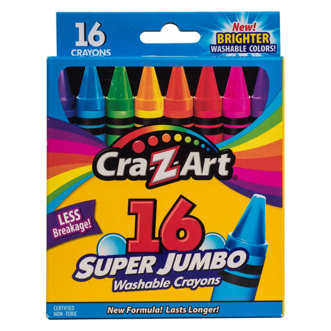 Coral Cra Z Art 16 Super Jumbo Washable Crayon Toyzoona R_b105639b-9860-4129-97f1-983014e2c7a7.jpg Arts and Crafts