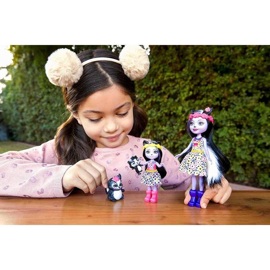Black Enchantimals Sage and Sabella Skunk Sisters THE DREAM FACTORY SAGE3.jpg Dolls and Accessories