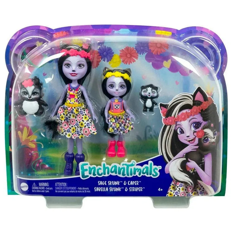 White Smoke Enchantimals Sage and Sabella Skunk Sisters THE DREAM FACTORY SAGE.webp Dolls and Accessories