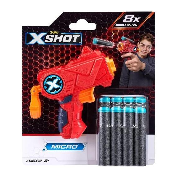 Light Coral XSHOT Excel Micro 2.0 Blaster 36726TQ1 (8 Darts) by ZURU Toyzoona X-Shot-EXCEL-Micro-Blaster-guns-Toys-Ireland-2.jpg Action Figures and Play Sets