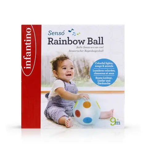 Infantino Senso Rainbow Ball With Lights Sensory Play Fun - Toyzoona