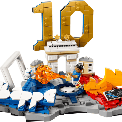 Black LEGO 43013 Kylian Mbappe Soccer Highlights THE DREAM FACTORY 43013_boxprod_v39.png Building Sets and Construction Toys