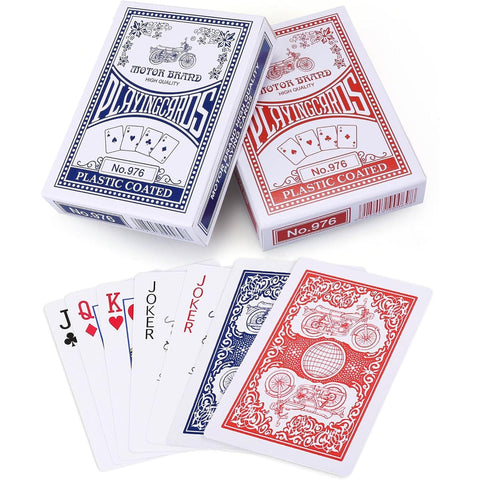 Lavender Playing Cards Plastic Coated - Standard Size Red & Blue Decks - Durable and Waterproof - Classic Poker Set of Cards for All Ages - Red & Blue TOYZOONA LIMITED cards.jpg Games and Puzzles