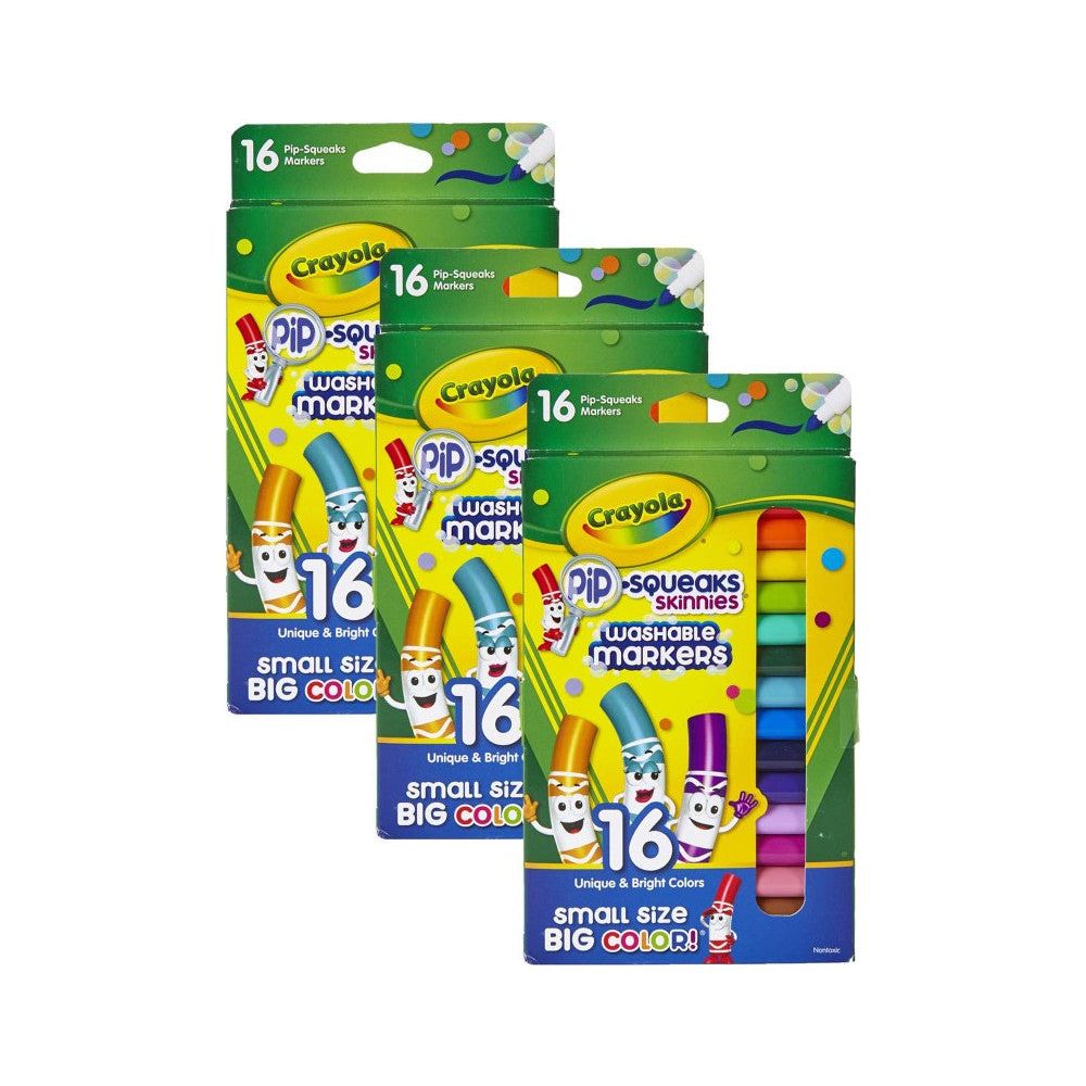 Light Goldenrod 16 Colour Non Toxic Markers Toyzoona crayolar-pip-squeakstm-skinniestm-markers-fine-tip-16-per-box-3-boxes-bin588146-3-crayolar.jpg Stationary, Arts and Crafts