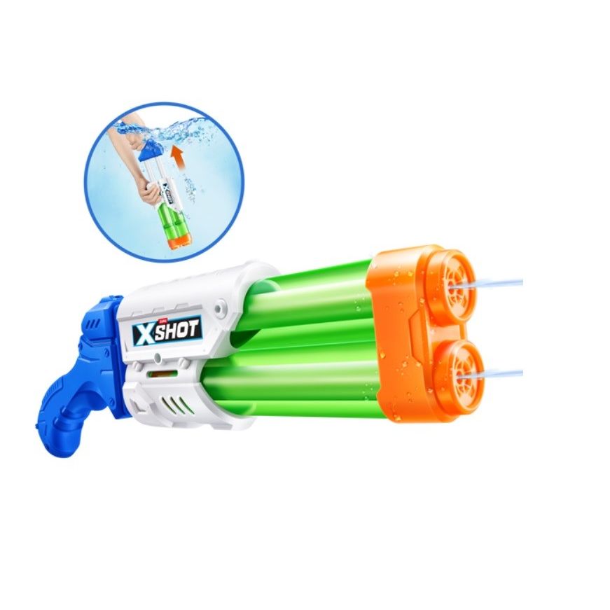 Sea Green XSHOT Small Dual Stream Water Blaster 118136 by ZURU HALSON ENTERPRISE dualstreamblaster.jpg Action Figures and Play Sets