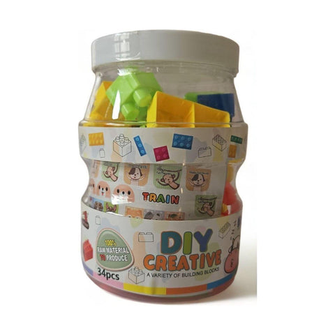 Dim Gray DIY Creative 34-Piece Building Blocks Set HALSON ENTERPRISE 4f81a7d8-bdec-4e41-b527-1b994b6b2abf-Photoroom.jpg Building and Construction