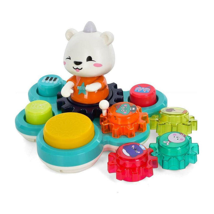 Light Gray Hola Bear Rhythm Drum E8993 - Interactive Musical Drum Toy TOYZOONA LIMITED hola-bear-rhythm-drum-e8993-toyzoona-2.jpg Infant Toys