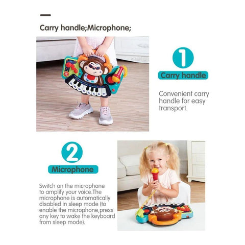 Light Gray Hola DJ Monkey Keyboard 3137 - Light-Up DJ Toy for Toddlers TOYZOONA LIMITED hola-dj-monkey-keyboard-3137-toyzoona-1.jpg Infant Toys