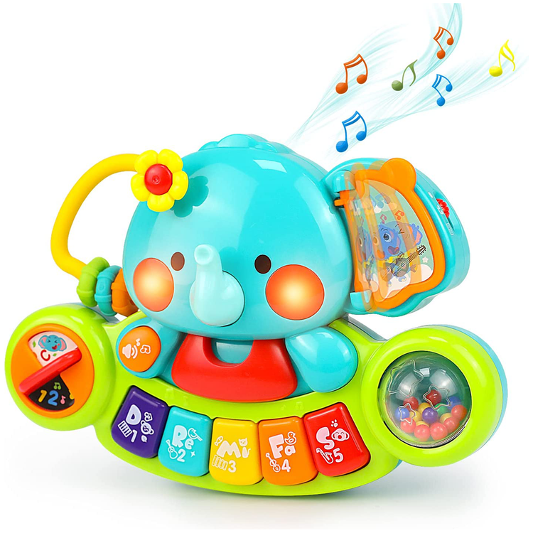 Goldenrod Hola Elephant Keyboard 3135 - Musical Toy with Animal Sounds TOYZOONA LIMITED hola-elephant-keyboard-3135-toyzoona-3.png Infant Toys