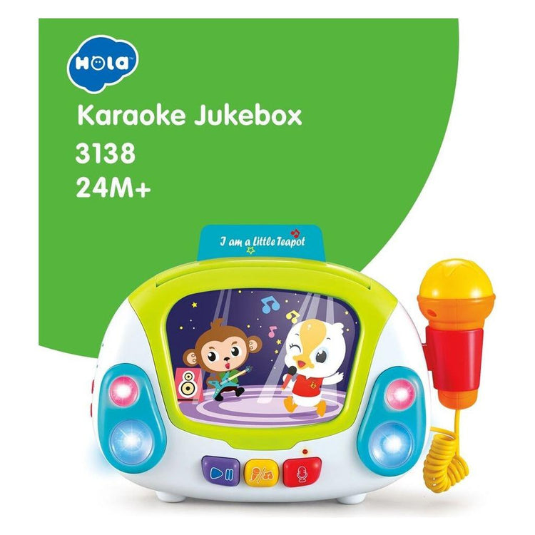 Light Goldenrod Hola Karaoke Jukebox 3138 - Fun Music and Mic Play for Kids TOYZOONA LIMITED hola-karaoke-jukebox-3138-toyzoona-2.jpg Infant Toys