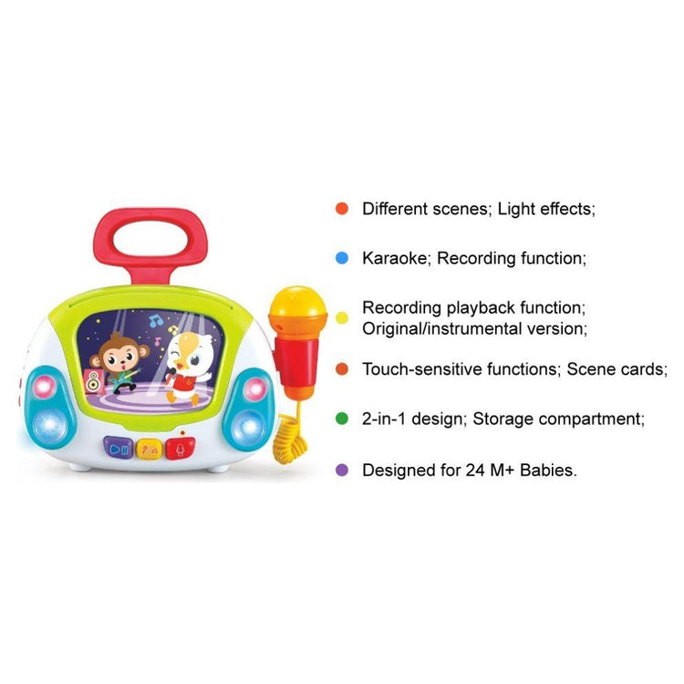 Dark Slate Gray Hola Karaoke Jukebox 3138 - Fun Music and Mic Play for Kids TOYZOONA LIMITED hola-karaoke-jukebox-3138-toyzoona-4.jpg Infant Toys