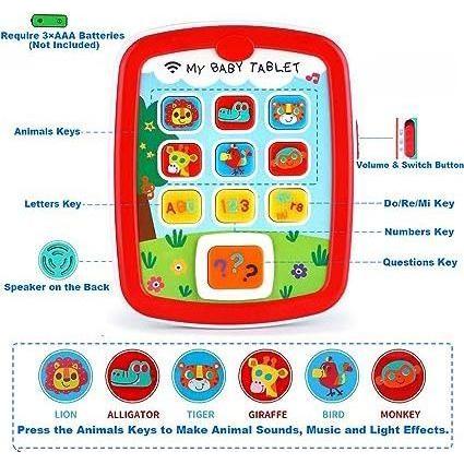 Gray Hola Kids Tablet 3121 TOYZOONA LIMITED hola-kids-tablet-3121-toyzoona-1.jpg Infant Toys