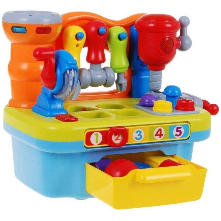 Steel Blue Hola My Little Workshop 907 - Creative Tool Set for Toddlers TOYZOONA LIMITED hola-my-little-workshop-907-toyzoona-3.jpg Infant Toys