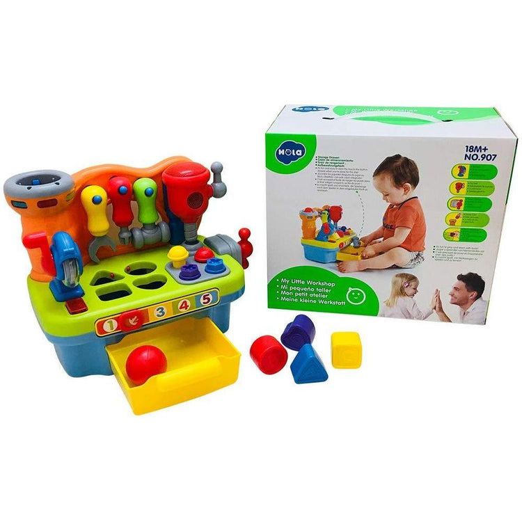 Light Gray Hola My Little Workshop 907 - Creative Tool Set for Toddlers TOYZOONA LIMITED hola-my-little-workshop-907-toyzoona-4.jpg Infant Toys