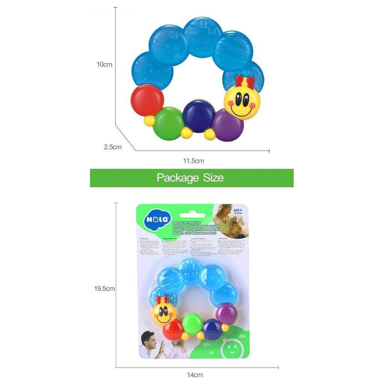 Light Gray Hola Rattle Teether Fun 306D - Baby’s First Sensory Toy TOYZOONA LIMITED hola-rattle-teether-fun-306d-toyzoona-3.jpg Infant Toys
