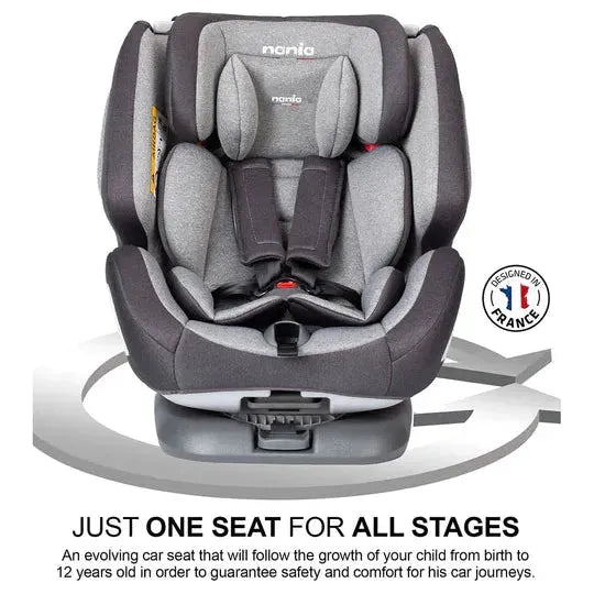 Dim Gray Nania One 360 Rotation Car Seat Grey Toyzoona nania-one-360-rotation-car-seat-grey-toyzoona-1.webp Infant Toys