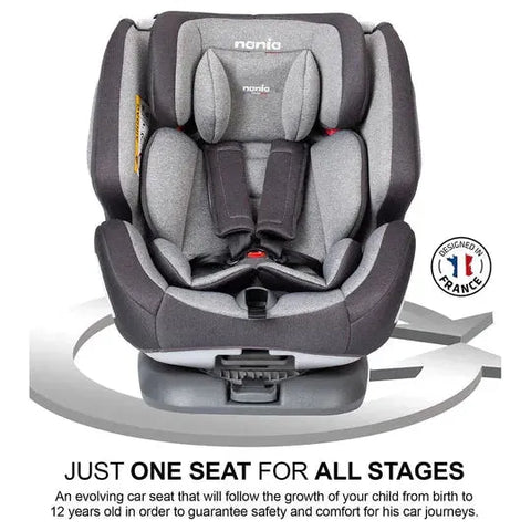 Dim Gray Nania One 360 Rotation Car Seat Grey Toyzoona nania-one-360-rotation-car-seat-grey-toyzoona-1.webp Infant Toys