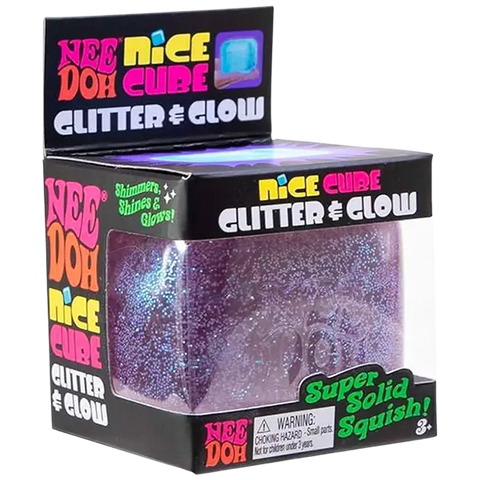 Black Needoh Nice Cube Purple Glitter HALSON ENTERPRISE needoh-glitter-glow-nice-cube-purple.webp Arts and Crafts