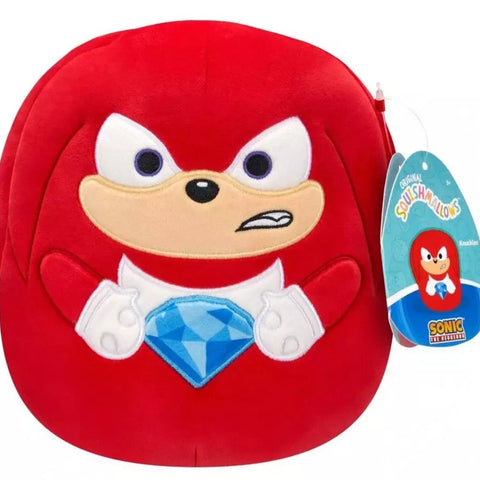 Squishmallow Red Knuckles Sonic Holding Blue Emerald