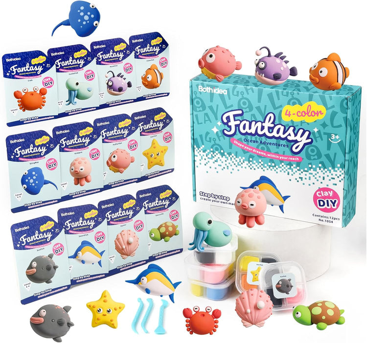 White Smoke Sea Animal 4 Colour Clay - Per Piece HALSON ENTERPRISE sea.jpg Arts and Crafts