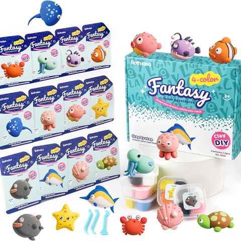 White Smoke Sea Animal 4 Colour Clay - Per Piece HALSON ENTERPRISE sea.jpg Arts and Crafts