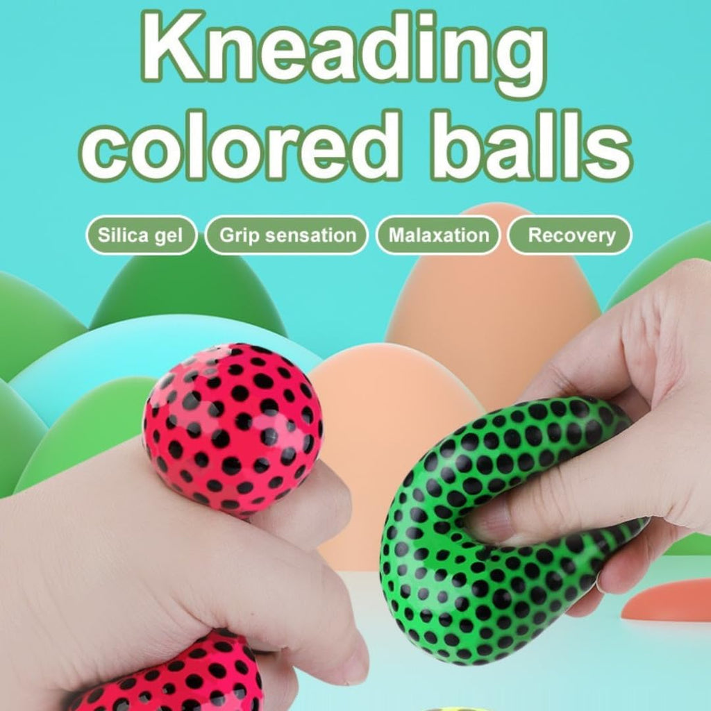 Gray Light Up Squishy Ball Toys for Kids - 5cm Colorful Stress Relief Toy - Soft Silicone Fidget Sensory Ball - Safe, Non-Toxic - Ages 5+ (Red) HALSON ENTERPRISE squish.jpg Arts and Crafts