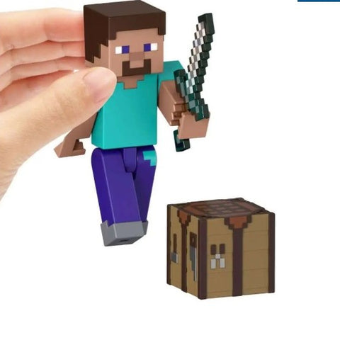 White Smoke Minecraft Action Figure Steve HALSON ENTERPRISE steve.webp Action Figures and Play Sets