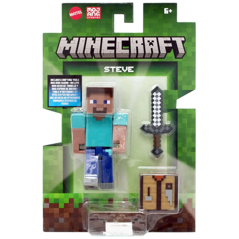 White Smoke Minecraft Action Figure Steve HALSON ENTERPRISE steve.webp Action Figures and Play Sets
