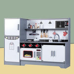 Dark Gray Wooden Kitchen with Refrigerator for Realistic Chef Adventures HALSON ENTERPRISE wooden-toys_2.jpg Dolls and Playsets