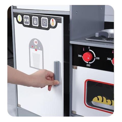 Dark Slate Gray Wooden Kitchen with Refrigerator for Realistic Chef Adventures HALSON ENTERPRISE wooden-toys_3.jpg Dolls and Playsets