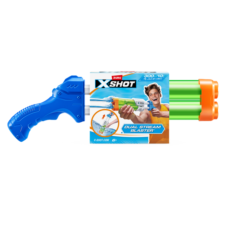 Tan XSHOT Small Dual Stream Water Blaster 118136 by ZURU HALSON ENTERPRISE x-shot-water-warfare-small-dual-stream-blaster.png Action Figures and Play Sets