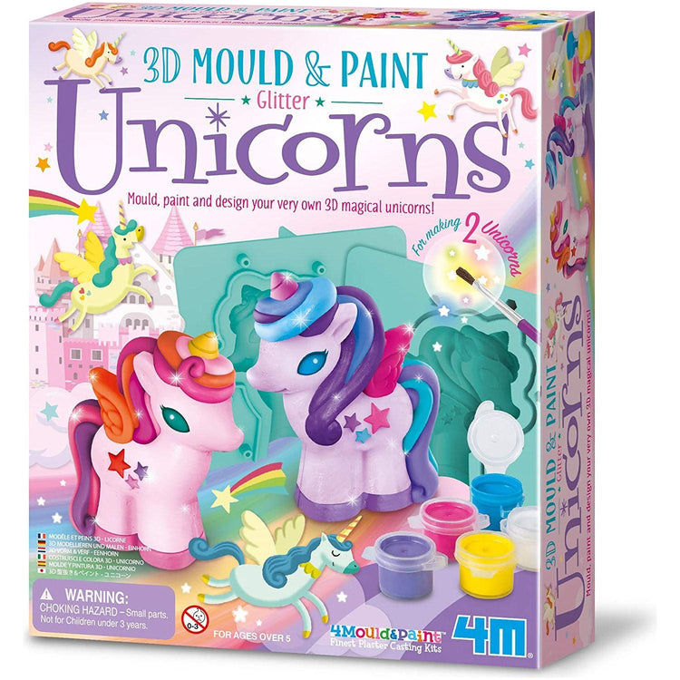 Light Gray Unicorn Craft Time Made Magical 4M Glitter Kit 4770 Toyzoona 4m-3d-mould-paint-glitter-unicorn-4770-toyzoona-1.jpg Educational