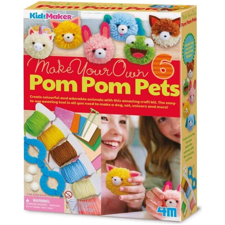 Tan 4M Make Your Own Pom Pom Pets 04760 – Fluff Up the Fun Toyzoona 4m-make-your-own-pom-pom-pets-04760-toyzoona-1.jpg Educational