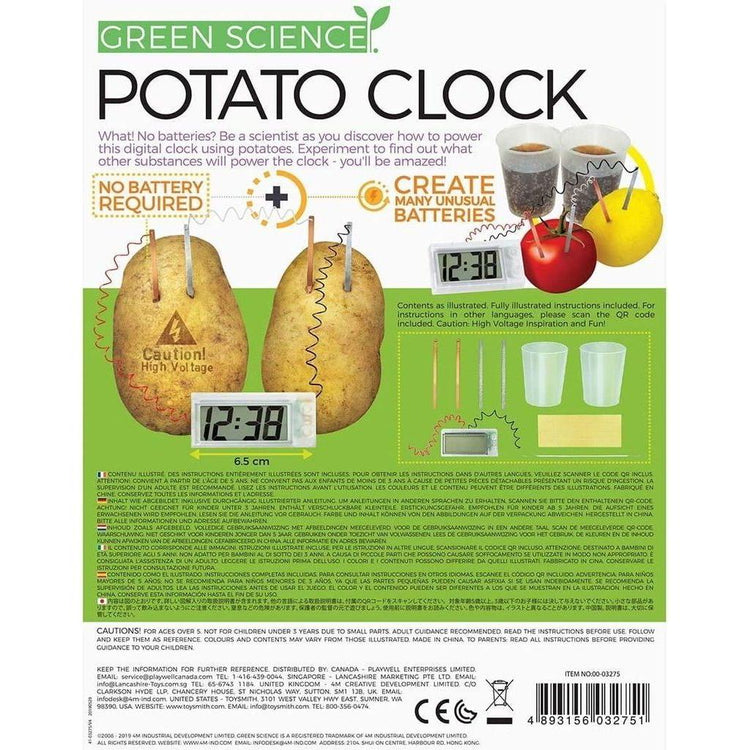 Yellow Green 4M Potato Clock 3275 – Power from the Pantry Toyzoona 4m-potato-clock-3275-toyzoona-3.jpg Educational