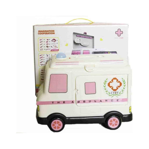 Light Gray Ambulance Pink A155320 Toyzoona ambulance-pink-a155320-toyzoona-1.jpg Pretend Play and Play Sets